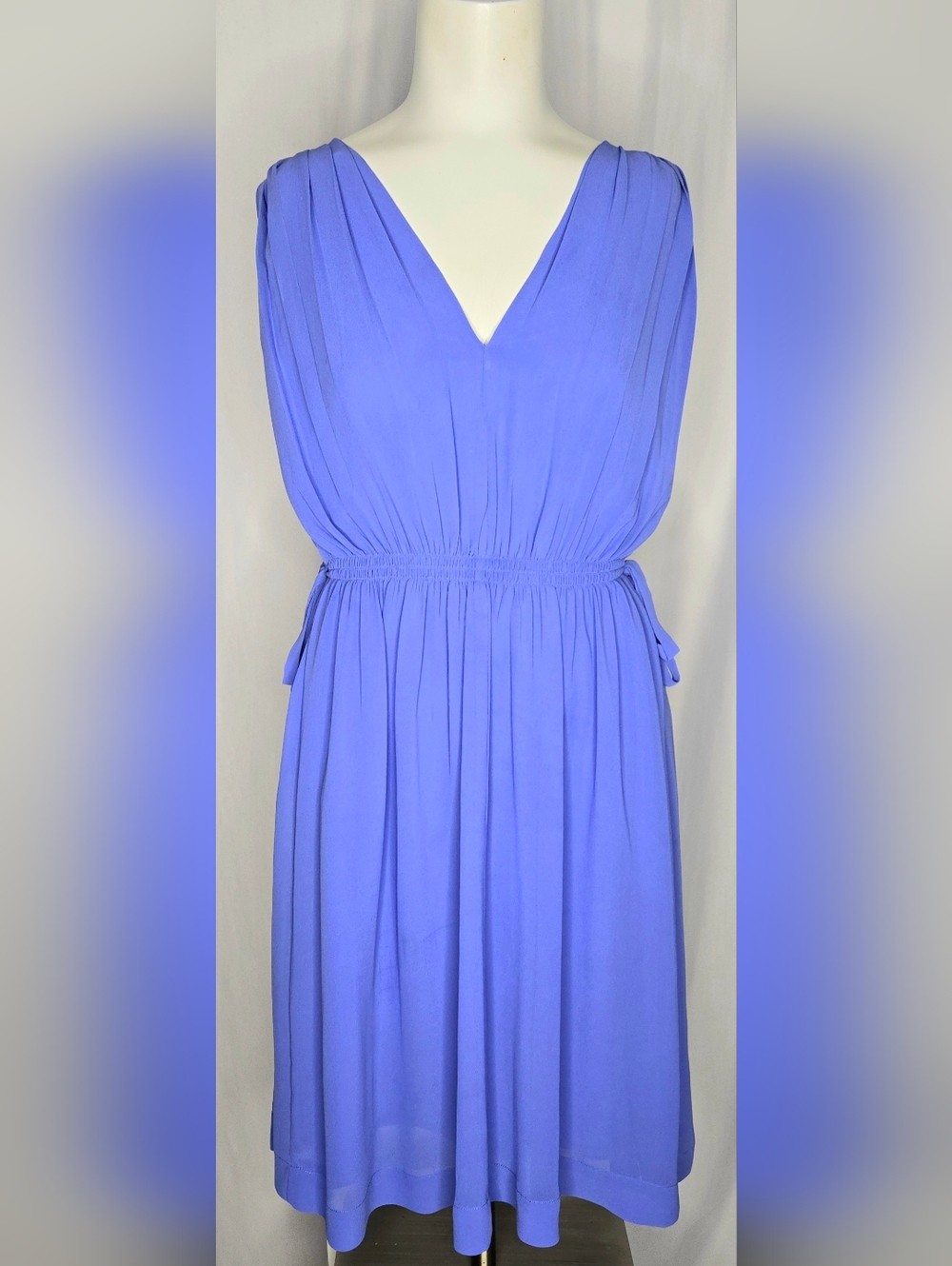 Anthropologie HD in Paris Wedding Guest Periwinkle Chiffon Formal Dress 6 NWOT